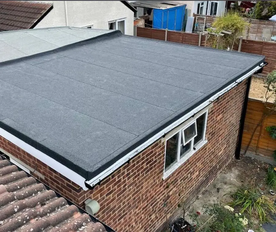Torch-on felt flat roof on a rear extension