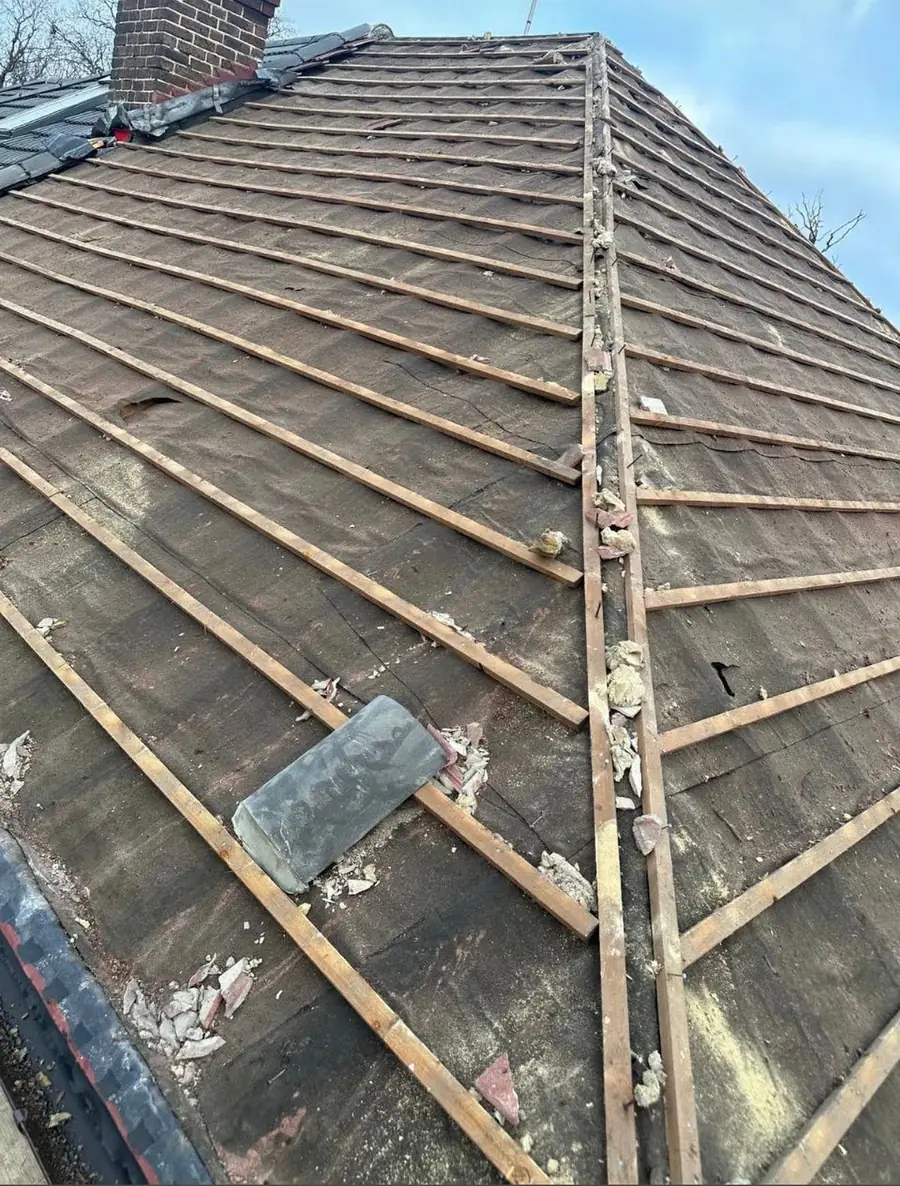 Old roof stripped and cleared ready for new membrane